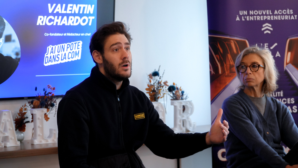 Speaker inspirant conférence Valentin Richardot co-fondateur du média J'ai un pote dans la com
